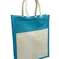 JUTE WITH CANVAS FRONT POCKET S40037-1